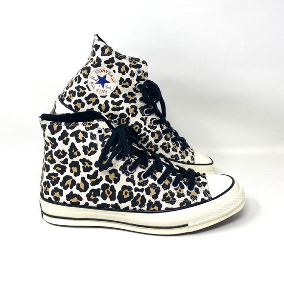 Converse Shoes Converse Chuck 7 Hi Leopard Print Black Canvas